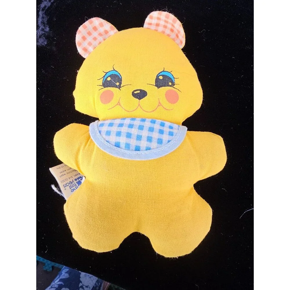 The First Years Vintage 70s 80s Plush Bear‎ Baby Rattle